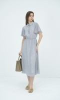 SIXDO Woven Flared Dress for Women